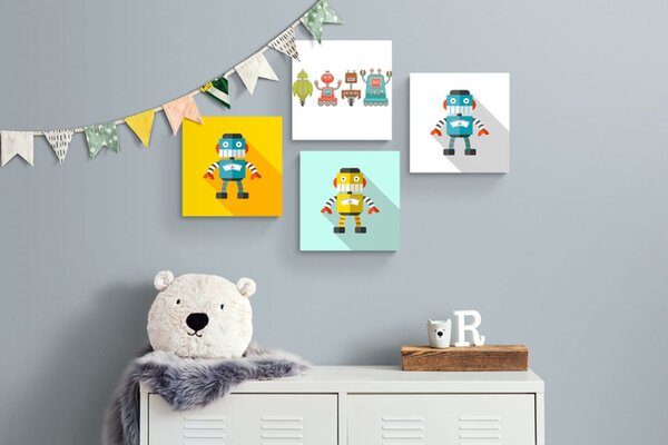 Set tablouri pentru iubitorii de roboți pentru copii