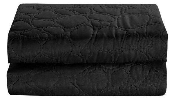 Cuvertura neagra de pat cu model STONE Dimensiune: 170 x 210 cm