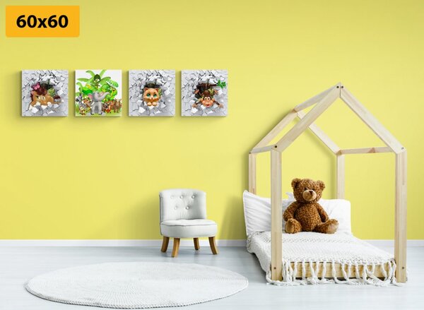 Set tablouri jungla plină de animale
