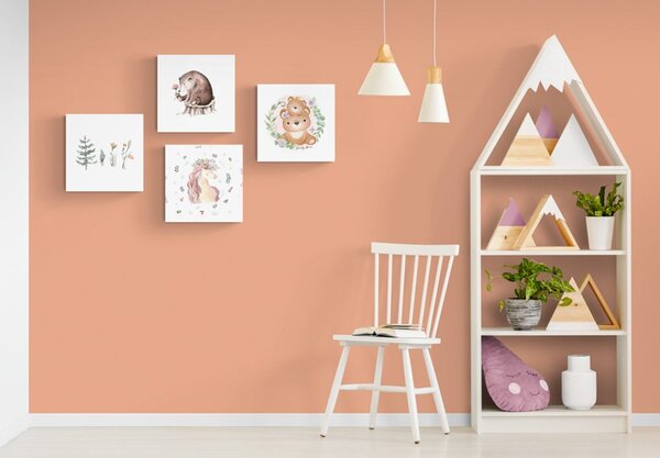 Set tablouri animăluțe în tonuri delicate