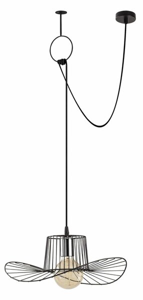 Lustra TEL 6731, negru, metal, 78-98x38x40-122 cm