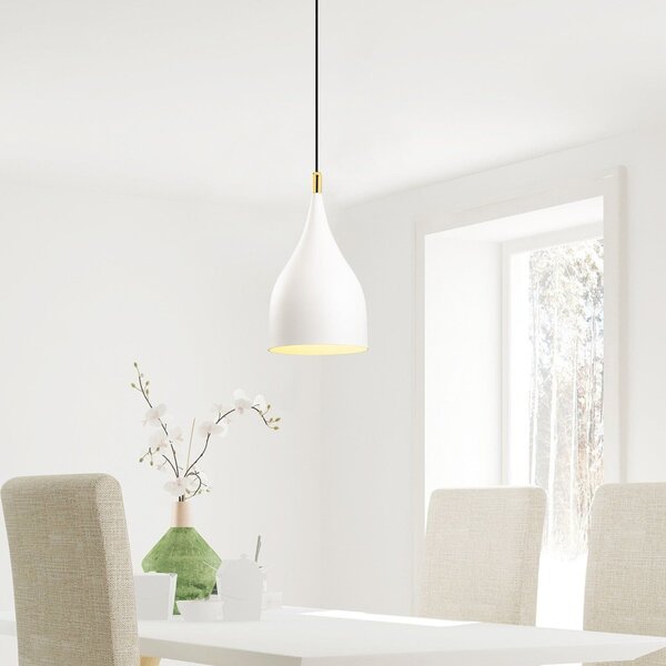 Lustra SAGLAM 3771, alb/negru, metal, 25x51-137 cm
