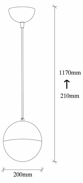 Lustra BASTOS 2105, metal/sticla, 20x21-117 cm