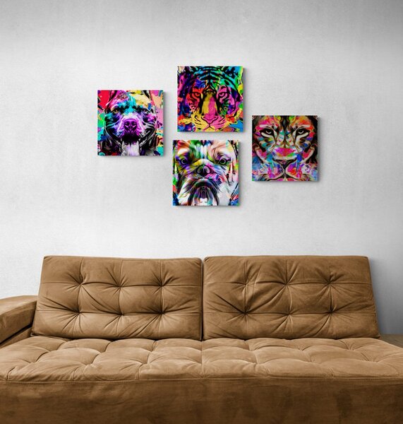 Set tablouri în stilul interesant pop art