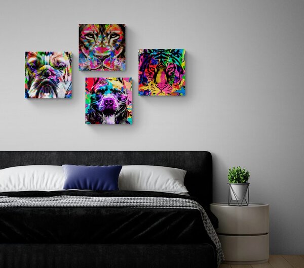 Set tablouri în stilul interesant pop art