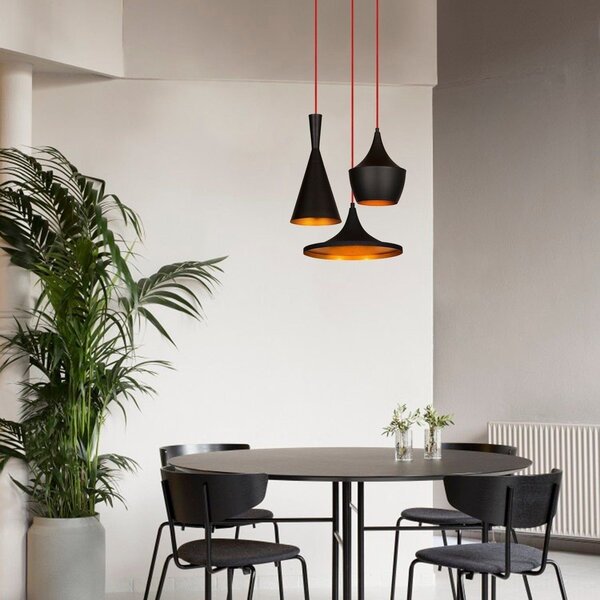 Lustra ELMAS 3556, negru, metal, 51x51x50-130 cm