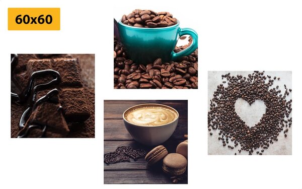 Set tablouri mirosul de cafea bună