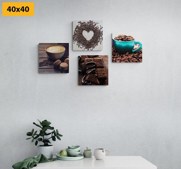 Set tablouri mirosul de cafea bună