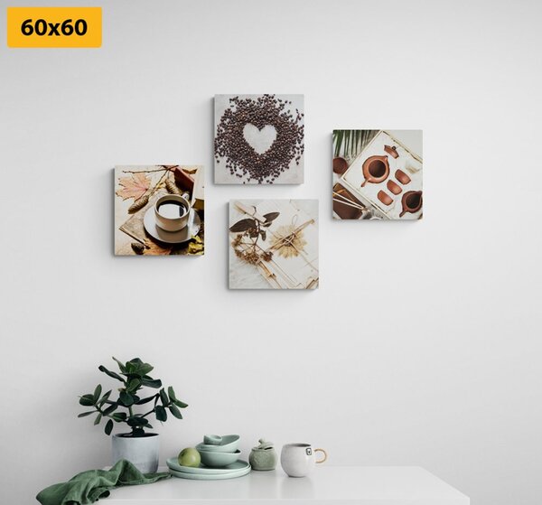 Set tablouri natura moartă de cafea