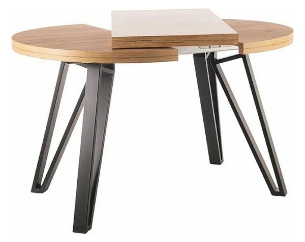 Masa rotunda 100 GALAXY, stejar artisan/negru, PAL laminat/metal