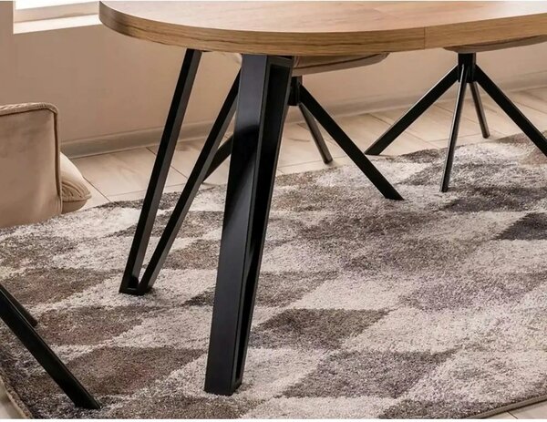Masa rotunda 100 GALAXY, stejar artisan/negru, PAL laminat/metal