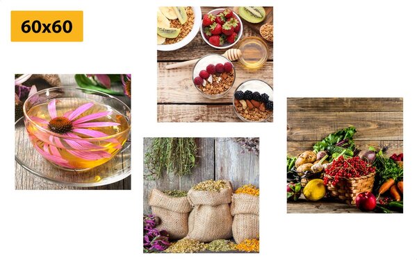 Set tablouri natura moartă delicată pentru bucătărie