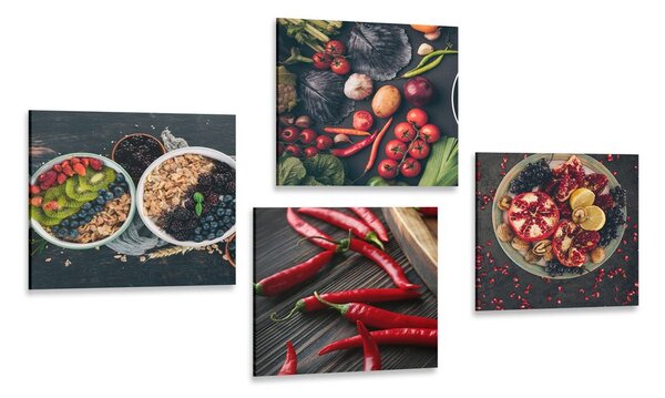 Set tablouri gustări delicioase