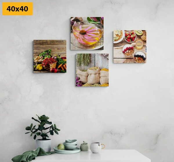 Set tablouri natura moartă delicată pentru bucătărie