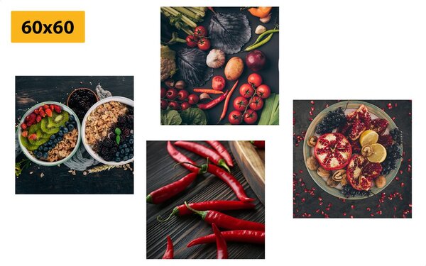 Set tablouri gustări delicioase