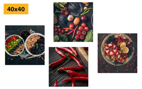 Set tablouri gustări delicioase