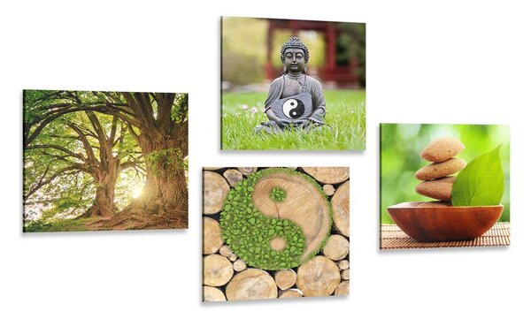 Set tablouri Feng Shui în design verde