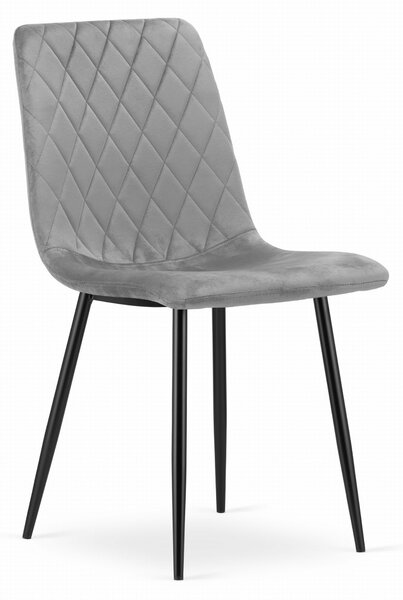 Scaun Bucatarie/Dining Clay Catifea Gri Deschis