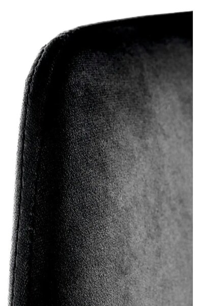 Scaun K460, negru/auriu, stofa catifelata, 49x54x84 cm