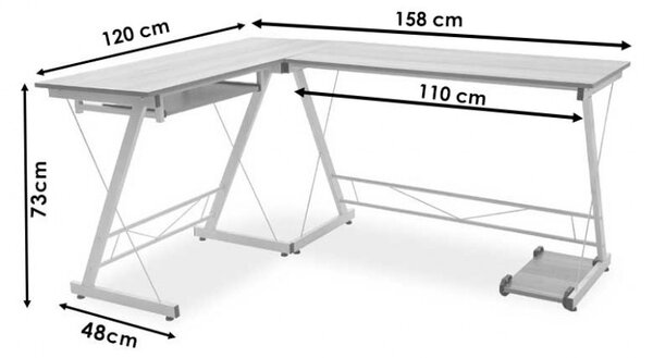 Birou Levi 158x120x73 cm