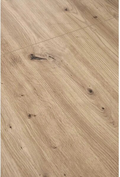 Masa extensibila BARETTI, stejar artisan/negru, PAL furniruit, 130/170