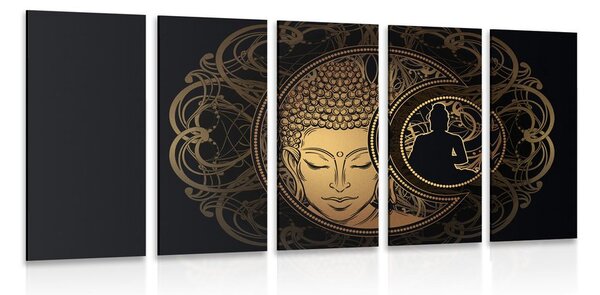 Tablou 5-piese putere armonioasă a lui Buddha