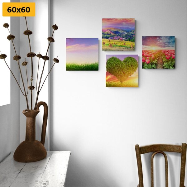 Set tablouri natura în culori pastelate