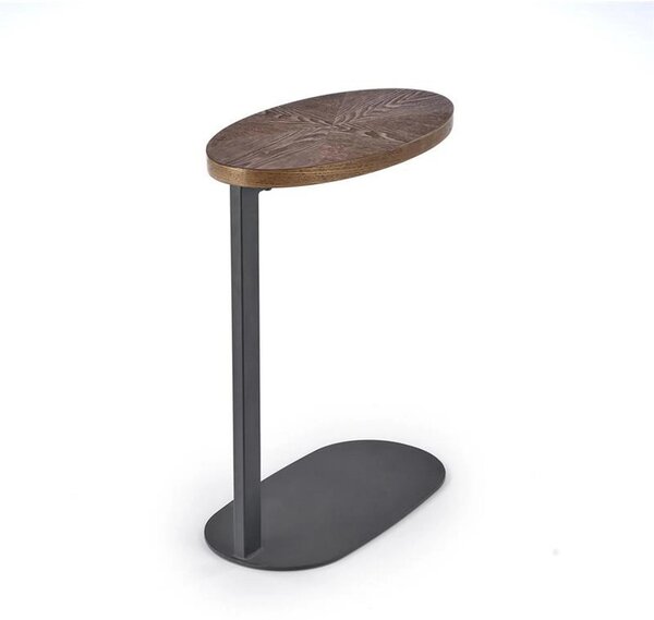 Masuta cafea DELPHI, nuc/negru, 48x26x58 cm