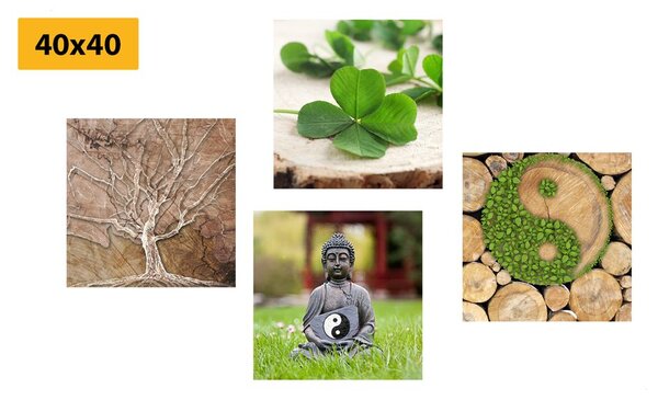 Set tablouri Feng Shui cu elementele naturii