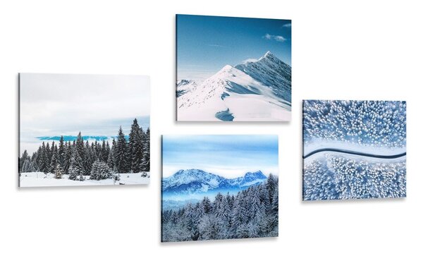 Set tablouri frumusețile naturii înzăpezite