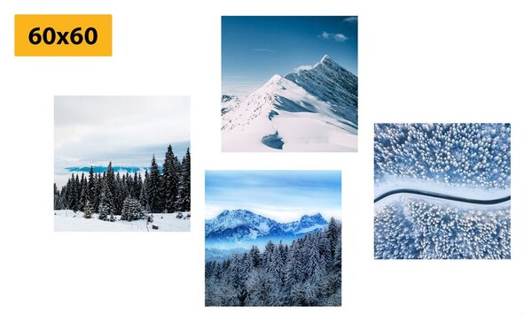 Set tablouri frumusețile naturii înzăpezite