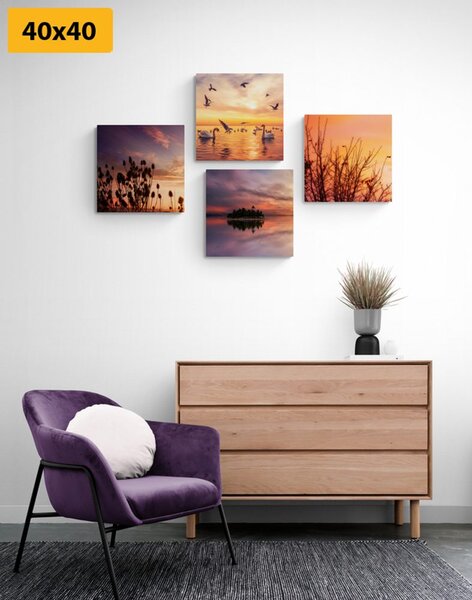Set tablouri natura în design romantic