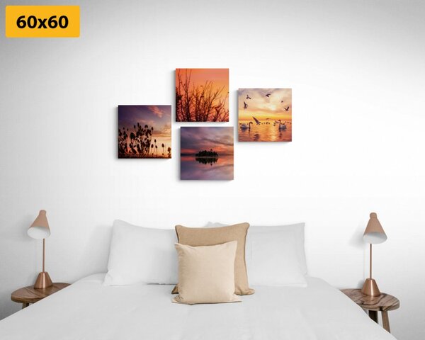 Set tablouri natura în design romantic