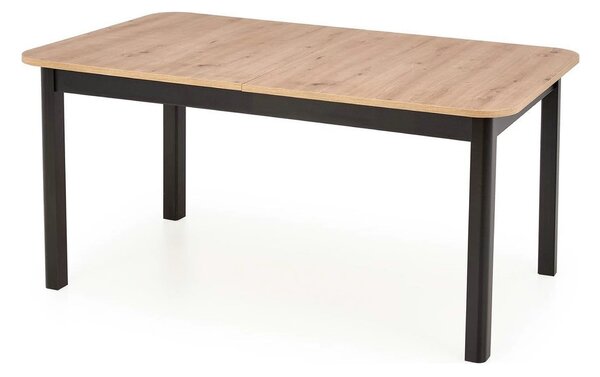 Masa extensibila FLORIAN, stejar artisan/negru, PAL furniruit, 160/228