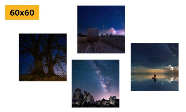 Set tablouri natura misterioasă de noapte