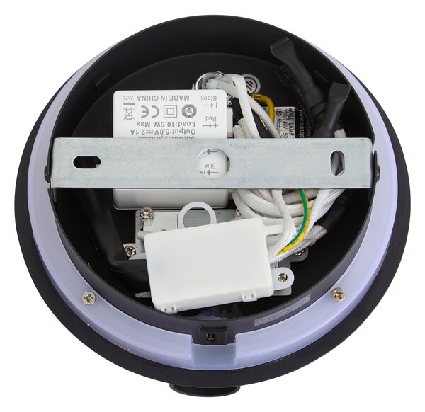 Lampă de perete modernă neagră, inclusiv LED cu USB-C - Croft