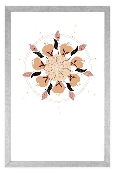 Poster cu passepartout abstracție delicată a florilor