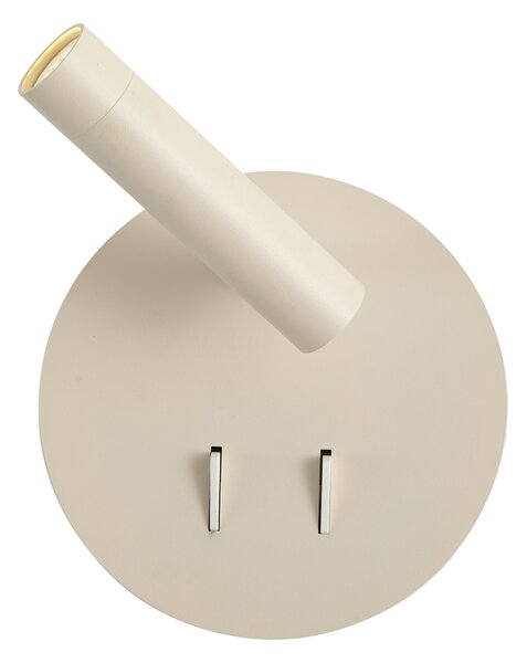 Lampă de perete modernă bej, inclusiv LED cu USB-C - Croft