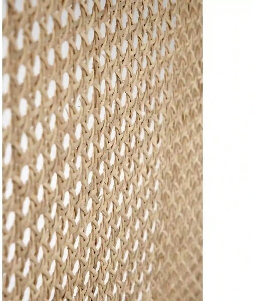 Scaun de gradina FODEN 2, stejar deschis, ratan natural/lemn, 65x82x74