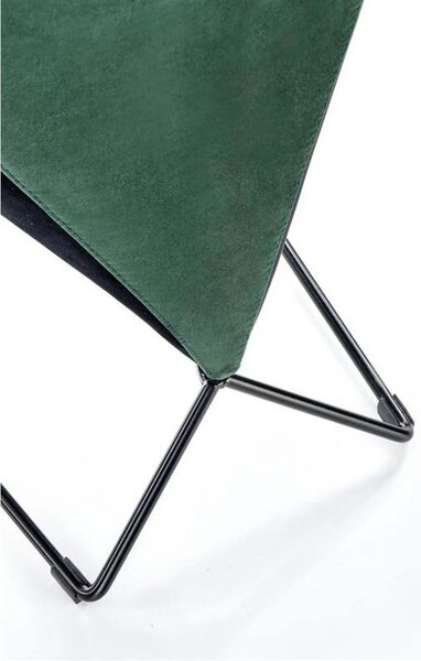 Scaun tapitat K485, verde inchis, stofa catifelata, 44x63x96 cm