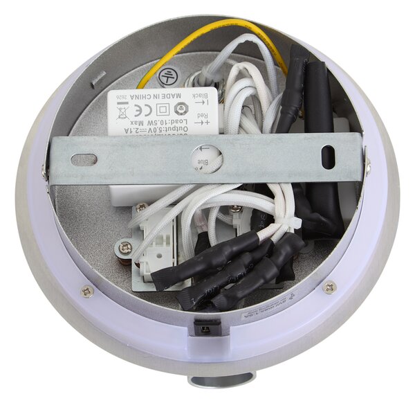 Lampă de perete modernă din oțel, inclusiv LED cu USB-C - Croft