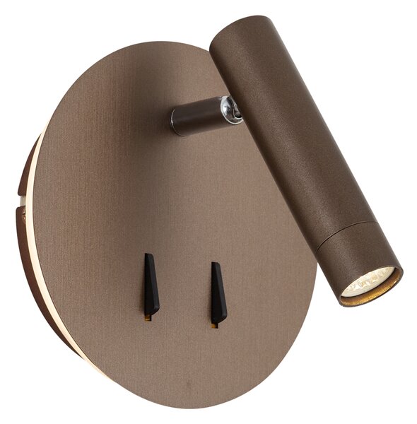 Lampă de perete modernă bronz închis, inclusiv LED cu USB-C - Croft