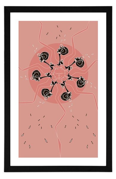 Poster cu passepartout abstracția lunii
