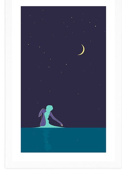 Poster cu passepartout noapte misterioasă