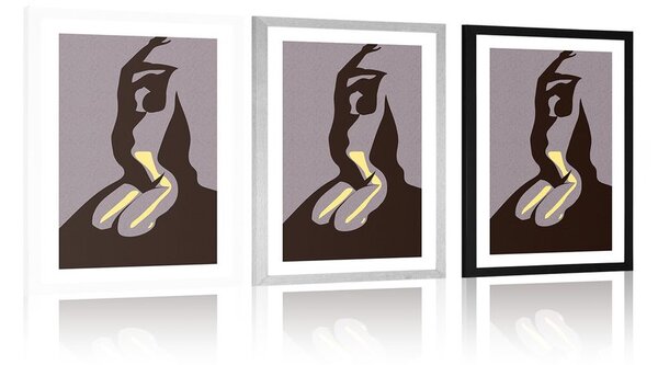 Poster cu passepartout frumusețea corpului feminin