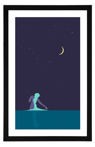 Poster cu passepartout noapte misterioasă