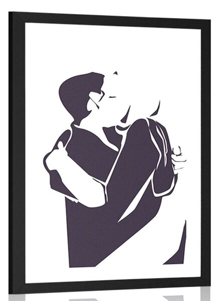 Poster cu passepartout sinceritatea iubirii