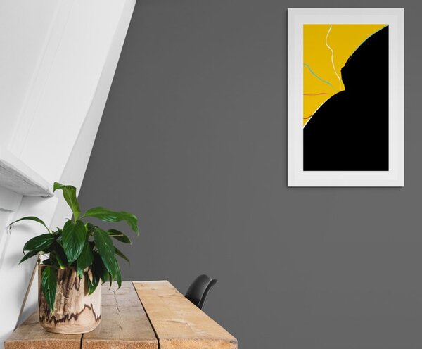 Poster cu passepartout abstractizarea corpului feminin