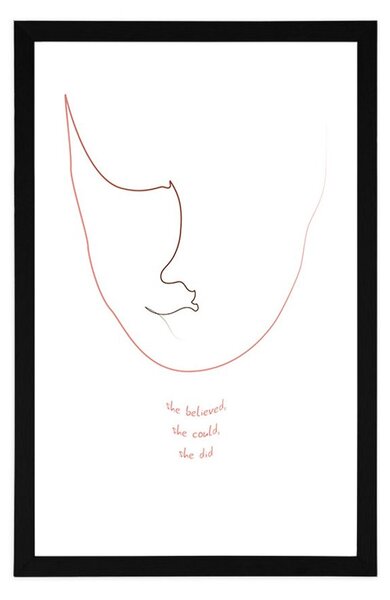 Poster cu passepartout minimalism cu inscripție