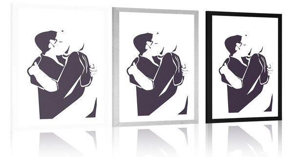 Poster cu passepartout sinceritatea iubirii